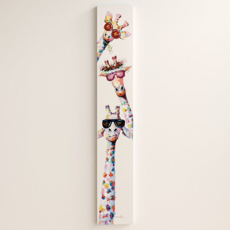 Mack + Milo Leinwandbild Slim Funny Giraffes & Bewertungen | Wayfair.de